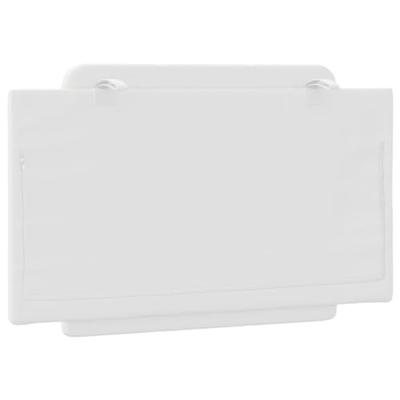 Hoofdbordkussen 80 cm kunstleer wit