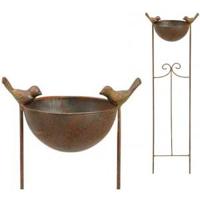 Vogelbad kom op prikker ø 20 cm H76 cm - metaal - thumbnail