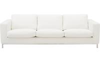 Goossens Excellent Bank Massimo wit, leer, 3,5-zits, urban industrieel - thumbnail