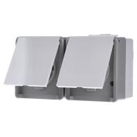 Siemens 5UB4722 Wandcontactdoos met randaarde Delta Grijs Schakelmateriaal 1 stuk(s)