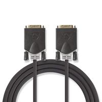 Nedis ccbp32000at20 dvi-kabel dvi-d 24+1-pins male - dvi-d 24+1-pins male 2,0 m antraciet - thumbnail