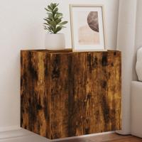 Tv-wandmeubelen met LED 2 st 40,5x35x40 cm gerookt eikenkleurig - thumbnail