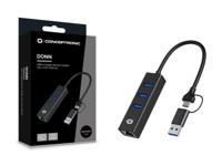 Conceptronic laptop dock & poortreplicator USB 3.2 Gen 1 (3.1 Gen 1) Type-A Zwart - thumbnail