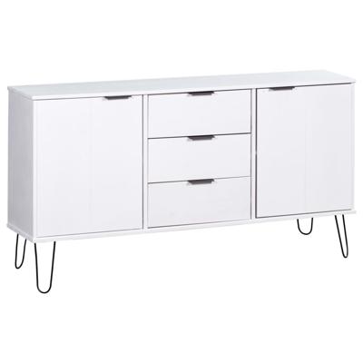 Vidaxl Dressoir New York Range Massief Grenenhout Wit