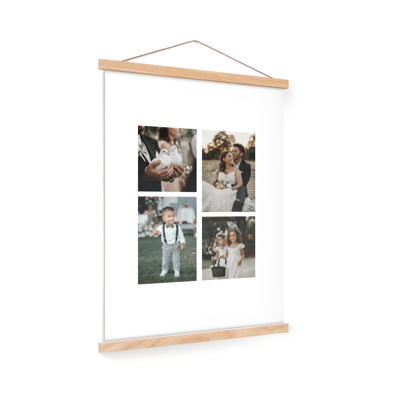 Gepersonaliseerde poster met houten posterhanger 40x60
