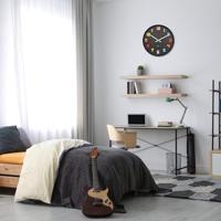 Wandklok 35 cm - Stil - Zwart/Multikleur - ABS - nXt 'Game' - thumbnail