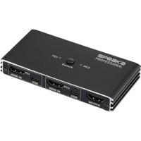 SpeaKa Professional HDMI 2.0 Slim KVM 2X1 USB2.0 +IR, Black HDMI-switch HDMI 3840 x 2160 Pixel - thumbnail