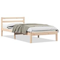 Bedframe Bruin 208.6 x 157.6 x 69.4 cm Massief grenenhout - thumbnail