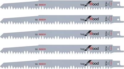 Bosch Accessoires 5x Reciprozaagblad voor Hout S1531L - 2608650676 - thumbnail