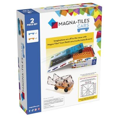 Magna-Tiles Auto's uitbreidingsset oranje/blauw 2 stuks