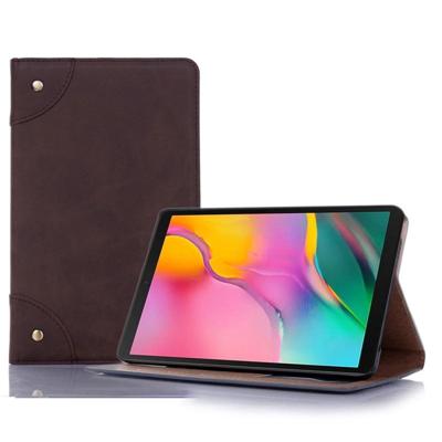 Retro boek stijl horizontale Flip lederen draagtas met houder & kaartsleuven & portemonnee voor Galaxy tab A 8 0 (2019) (bruin)