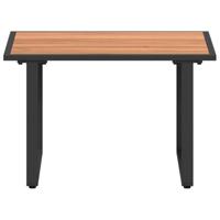 Salontafel Zwart en Bruin 55 x 55 x 35 cm Gepoedercoat staal - thumbnail