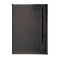 Inloopdouche Novellini Kuadra met Grijs Rookglas 120x200 cm Mat Zwart Profiel - thumbnail