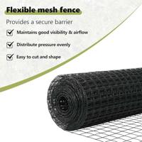 VidaXL Hek met paal grijs 0,8 x 10 m staal - thumbnail