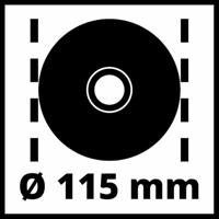 Einhell TC-AG 115/750 4430960 Haakse slijper 115 mm 750 W 240 V - thumbnail