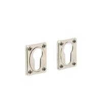 Intersteel Set van 2 cilinderrozettenTira rechthoek nikkel schroef - 0018.318387 - thumbnail