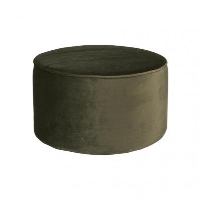 WOOOD Poef 'Sara' Laag , kleur Groen
