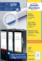 Rugetiket avery smal 38x192mm zelfklevend wit | 5 stuks - thumbnail