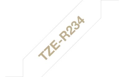 Labeltape textiel ongelamineerd Brother TZe, TZ TZe-R234 Tapekleur: Wit Tekstkleur:Goud 12 mm 4 m Labeltape textiel ongelamineerd Brother TZe, TZ TZe-R234 Tapekleur: Wit Tekstkleur:Goud 12 mm 4 m