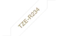 Labeltape textiel ongelamineerd Brother TZe, TZ TZe-R234 Tapekleur: Wit Tekstkleur:Goud 12 mm 4 m - thumbnail