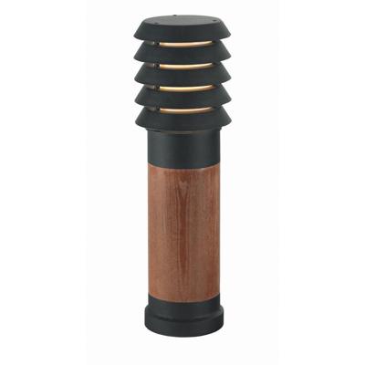 Franssen Landelijke terraslampSelhalm 49cm zwart met hout - 3277