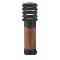 Franssen Landelijke terraslampSelhalm 49cm zwart met hout - 3277 - thumbnail