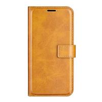 Casecentive Leren Wallet case met sluiting iPhone 14 Plus tan - thumbnail