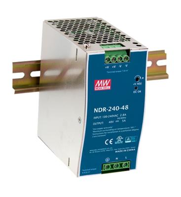 MEAN WELL NDR-240-48 DIN-rail netvoeding 5 A 240 W Aantal uitgangen:1 x Inhoud 1 stuk(s) MEAN WELL NDR-240-48 DIN-rail netvoeding 5 A 240 W Aantal uitgangen:1 x Inhoud 1 stuk(s)