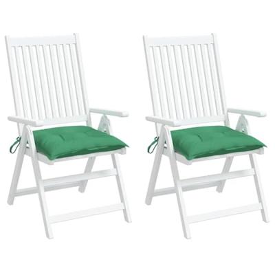 Stoelkussens 2 st 40x40x7 cm oxford stof groen