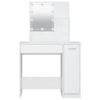 Kaptafel met LED-verlichting 86,5x35x136 cm wit - thumbnail