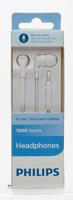 Philips E1105WT/00 In-Ear-Koptelefoon Bedraad met Afstandsbediening in Het Snoer (8,6-mm-Neodymium-Drivers, Krachtige Bas, Helder Geluid, Past Perfect) Wit - 2020/2021 Model - thumbnail