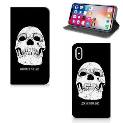 Mobiel BookCase Apple iPhone Xs Max Skull Eyes Mobiel BookCase Apple iPhone Xs Max Skull Eyes