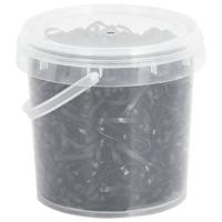 VidaXL Haarelastiekjes paard 1500 st silicone zwart - thumbnail