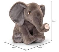 Keeleco Knuffel Olifant 45 cm - thumbnail