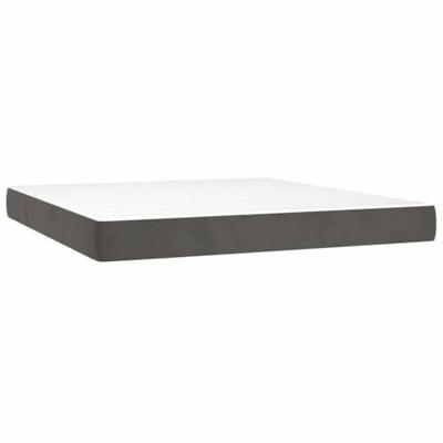 Pocketveringmatras medium 160x210x20 cm fluweel donkergrijs