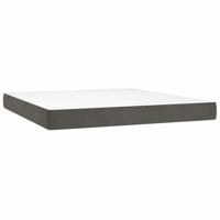 Pocketveringmatras medium 160x210x20 cm fluweel donkergrijs - thumbnail