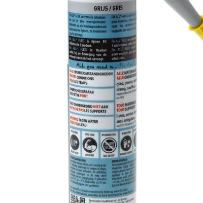Soudal Fix - All Flexi | Lijm- en voegkit | Grijs | 290 ml - 105030