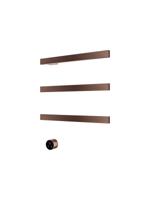 Hotbath &MORE set van 3 rails RAS50 SQUARE 50 cm met separate schakelaar en inbouw element Geborsteld Koper PVD (RAS50-3BCP) - thumbnail
