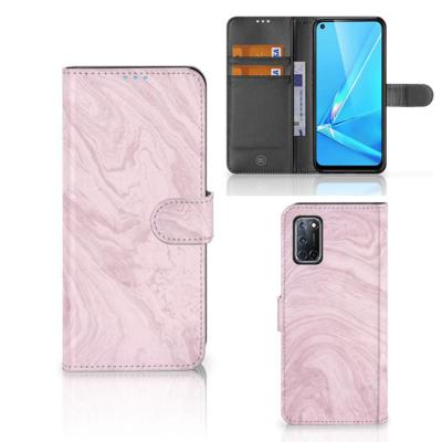 OPPO A72 | OPPO A52 | Bookcase | Marble Pink - Origineel Cadeau Vriendin