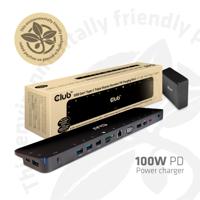 Club 3D USB-C 3.2 Gen1 Triple Display Dynamic PD Charging Dock 100W dockingstation - thumbnail