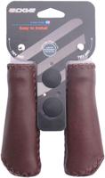 Edge Handvatset leer - mat donkerbruin - 2*135 mm (op kaart verpakt) - thumbnail