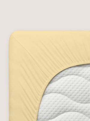 Schlafgut Schlafgut Pure Jersey Hoeslaken L - 140x200 - 160x220 164 Yellow Mid