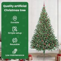VidaXL Kunstmatig voorverlicht kerstboom met 300 led groen 240 cm pvc - thumbnail