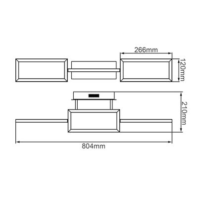 Brilliant PlafondlampRanut 80cm zwart - G99494/06