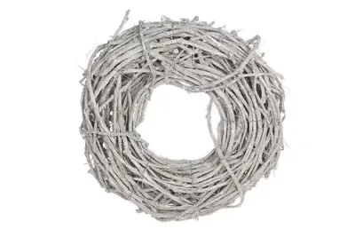 Krans Druifhout Ø50cm Wit