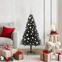 VidaXL Kerstboom met 150 led met standaard zwart 120 cm pvc - thumbnail