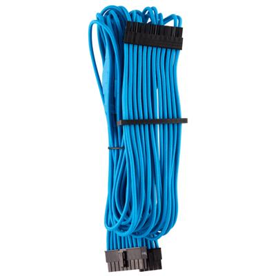Corsair Premium kabel, 24 pin, ATX, type 4 (generatie 4-serie), met ommanteling, blauw