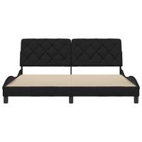 Bedframe zonder matras stof zwart 180x200 cm - thumbnail