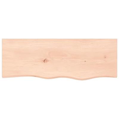 Wandschap 80x30x6 cm onbehandeld massief eikenhout