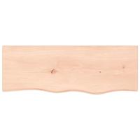 Wandschap 80x30x6 cm onbehandeld massief eikenhout - thumbnail